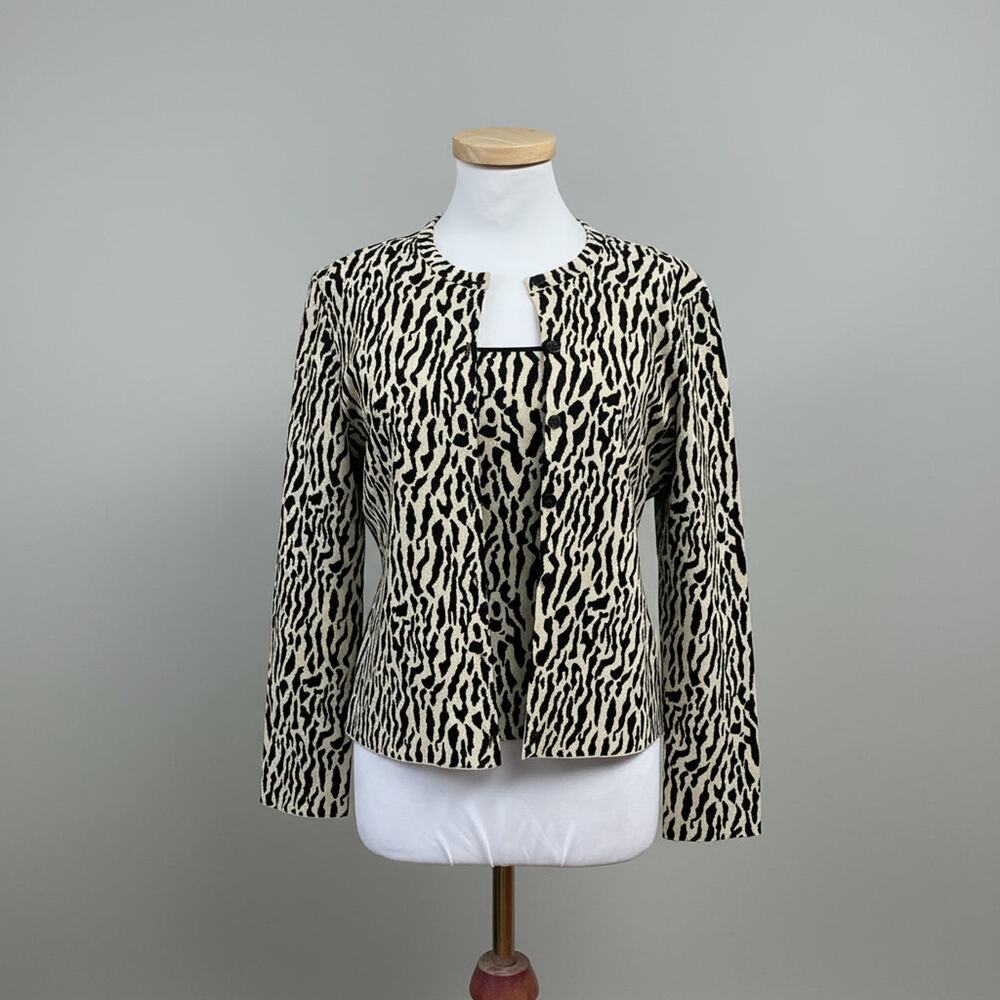 Theory leopard 2 piece sweater set, size S/M